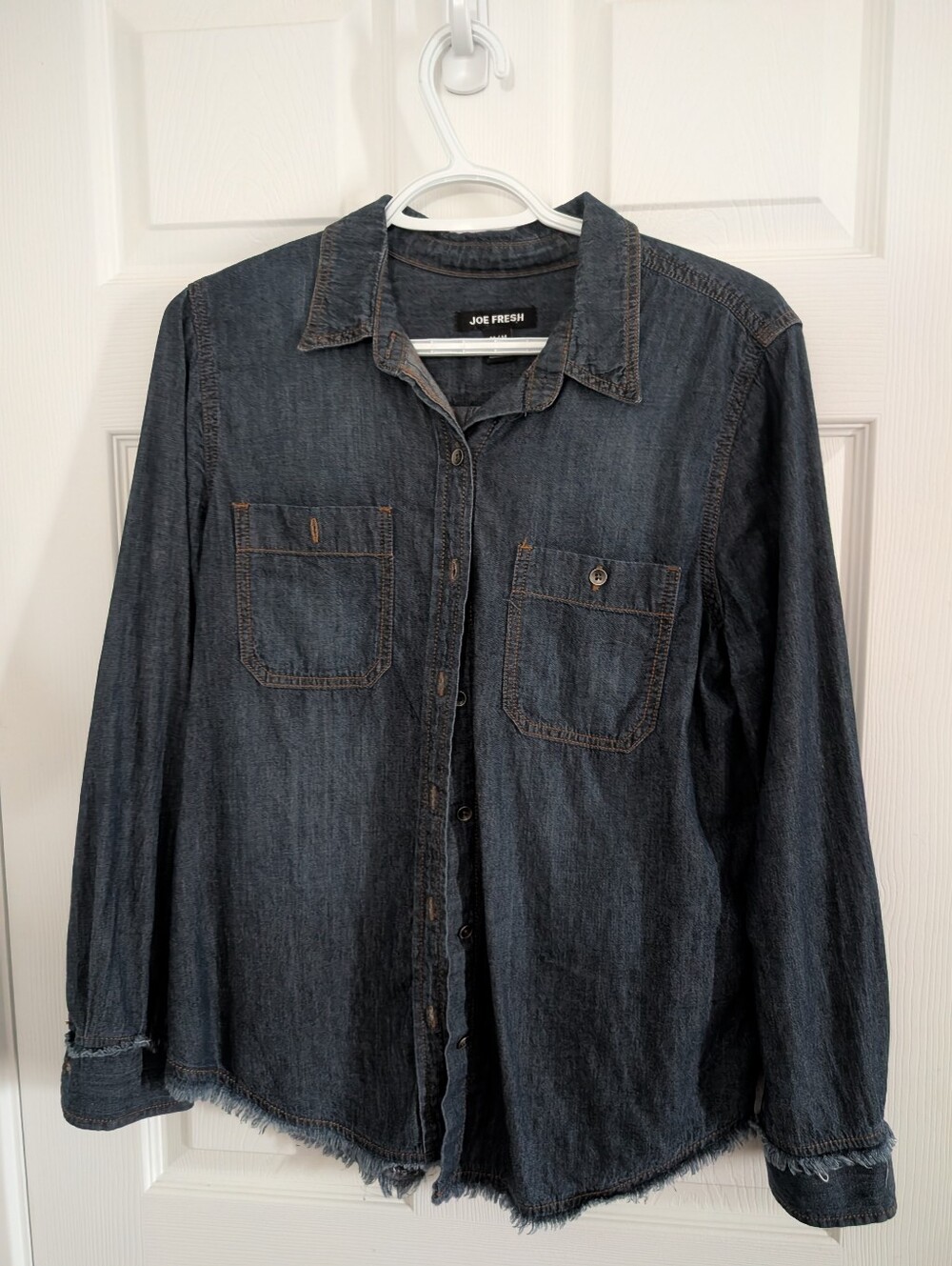 💙 Joe Fresh💙 Dark Indigo Denim Button-Down Shirt